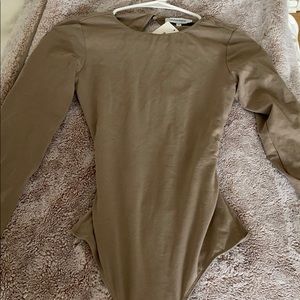 Tan body suit